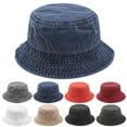 thumbnail image 3 of New Fisherman Hat Vintage Denim Bucket Hats Outdoor Men Women Washed Cotton Panama Hat Fashion Hip Hop Gorros Bob Hat Unisex Demin Washed Jean Fisherman Cap for Women Wide Brim Lightweight Packable, 3 of 7