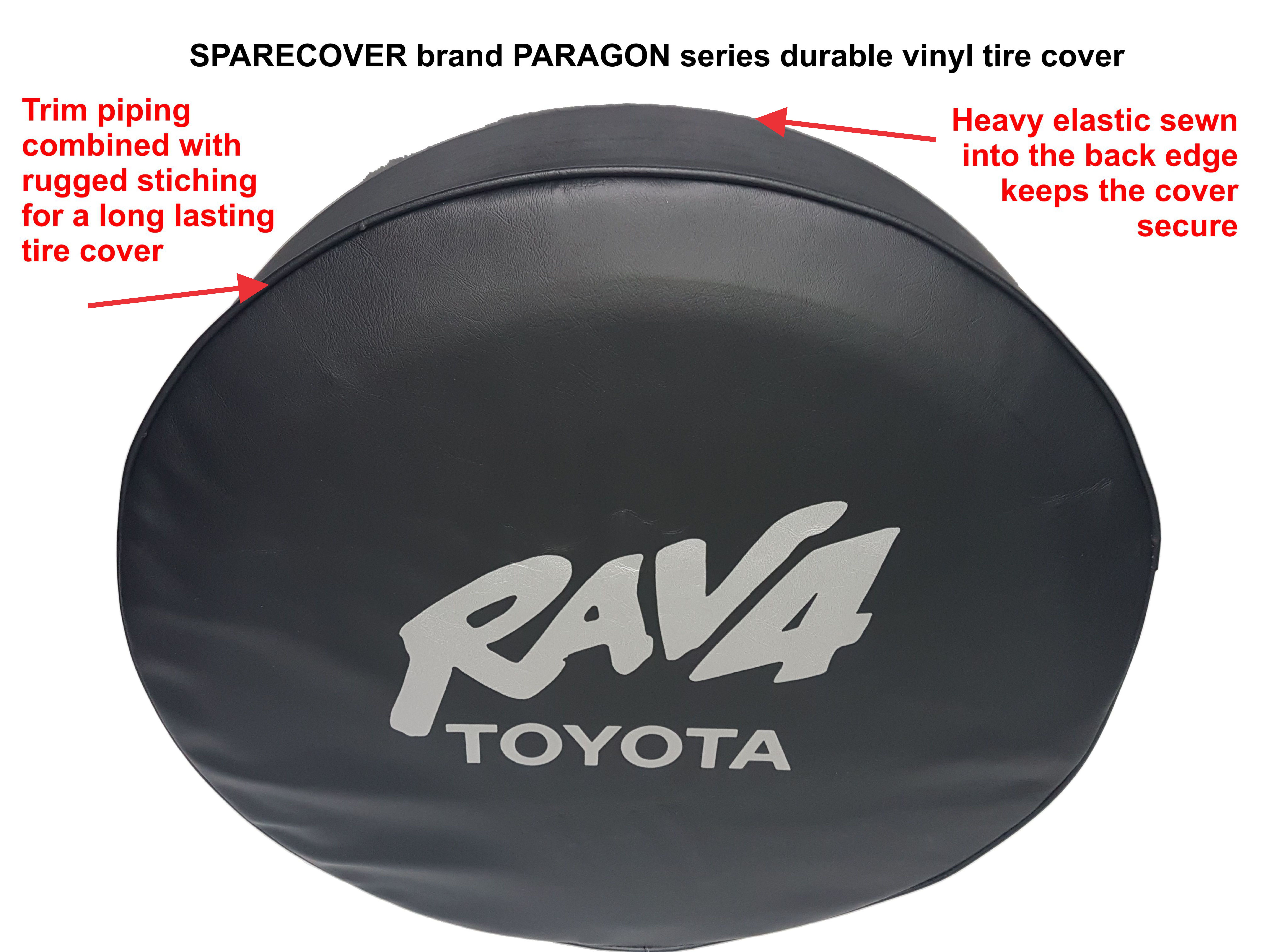 SpareCover - Paragon Series TOYOTA Rav4 Classic Black Vinyl Tire Cover - Made in USA only
