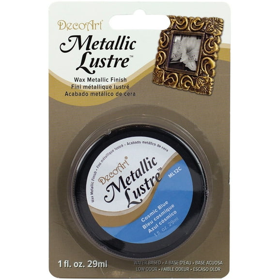 Metallic Lustre Wax Finish 1oz-Cosmic Blue