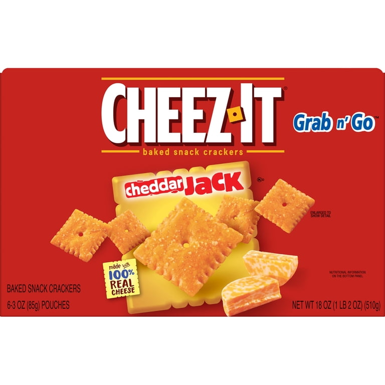 Cheez-it Cheddar Jack Baked Snack Crackers 3oz (6-Bags) - Walmart.com