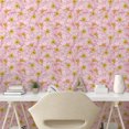 thumbnail image 2 of Ambesonne Floral Peel & Stick Wallpaper for Home, Delicate Romantic Flowers, 13"x36", Yellow Rose Pale Green, 2 of 5