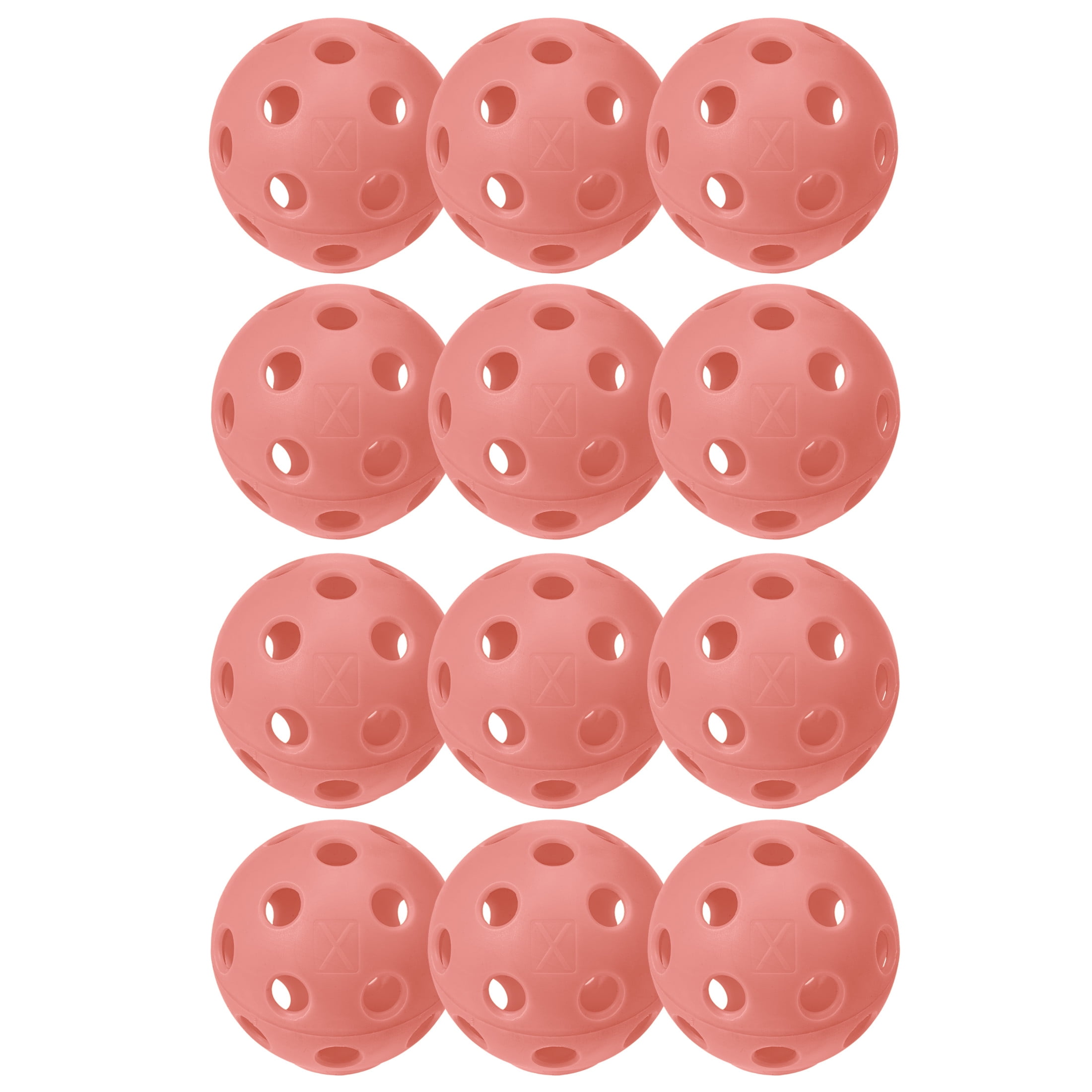 Franklin Sports X-26 Indoor Pickleballs - Official Size - Peach - 12 Pack