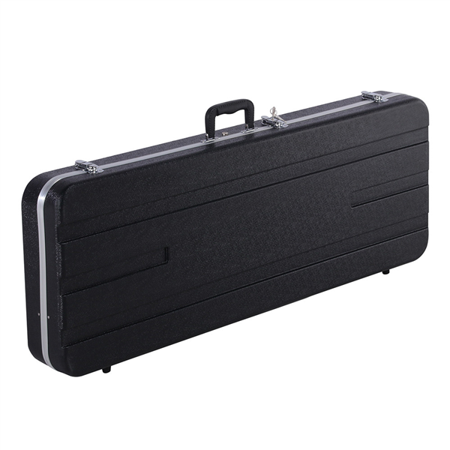 Classic Black Electric Bass Yaheetech ABS Molded Electric Bass Guitar Case Hardshell Rectangular Strat/Tele Style Flight with Lock Latch Keys Black ()