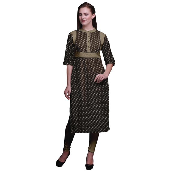 Bimba Viscose Santoon Kurta Summer Tunic Printed Straight Kurtis For Women