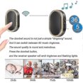 thumbnail image 3 of Black Friday Wireless Doorbell Set, Ip55 Waterproof Wireless Doorbell, Led Flashing, Range Of 300 Metres, 2 Transmitters + 3 Receivers, 36 Ringtones, 3 of 4