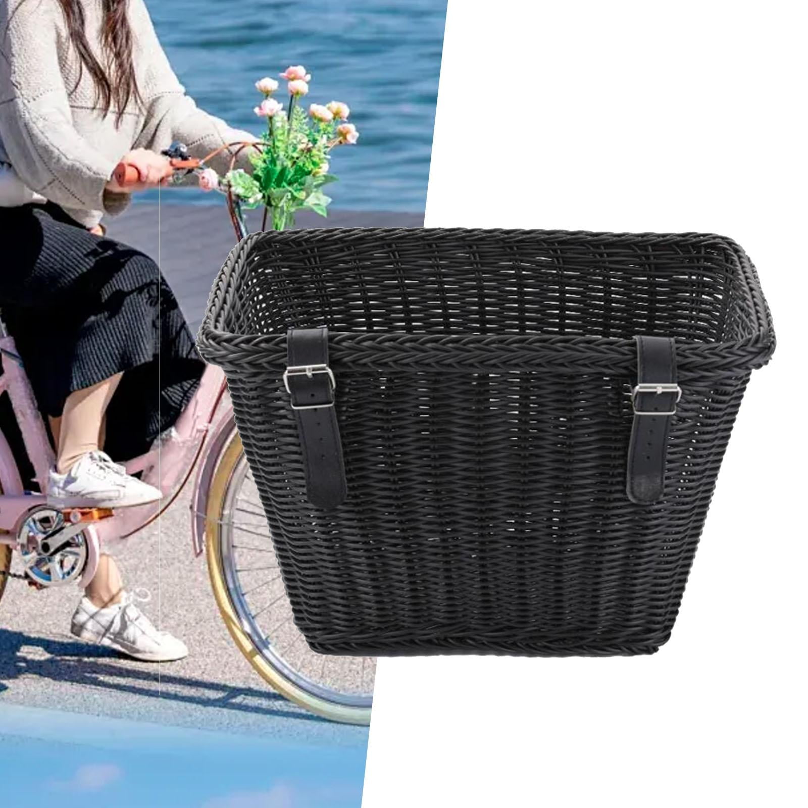 Baoblaze Bike Basket Large Capacity Portable Front Basket Accessories Black