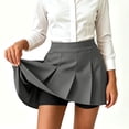 thumbnail image 2 of FAVIPT Kids Skirts with Shorts Underneath Girls High Waisted Pleated Scooter School Uniform Skort Casual Preppy Tennis Skirt Gray,9-10Years, 2 of 9