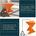 thumbnail image 4 of LeisureMod 15.75" Triangular Side Table, Stackable Plastic Accent End Table for Indoor & Outdoor Use, Weather-Resistant Modern Patio & Living Room Table, Orange, 4 of 10