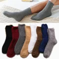 thumbnail image 3 of Calcetines gruesos de lana de Coral para hombre y mujer, felpa suave y transpirable para dormir en el hogar, toalla de piso interior, cálido, invierno, 3 pares, 3 of 5