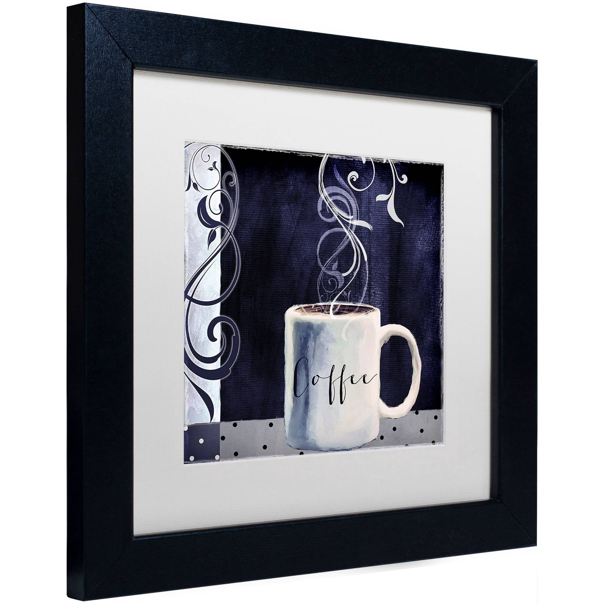 Trademark Fine Art "Cafe Blue I" Canvas Art by Color Bakery White Matte, Black Frame