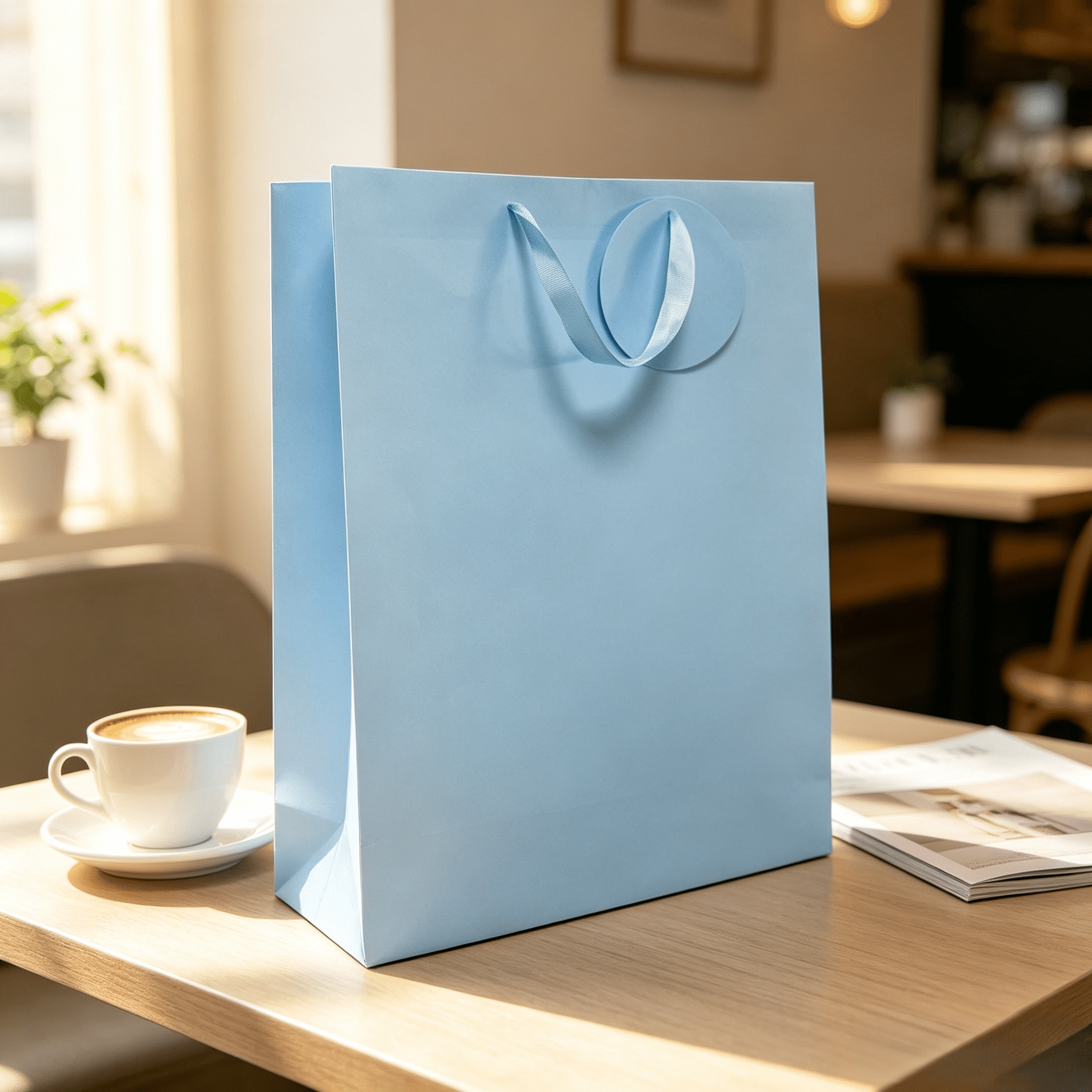 Jumbo Blue Paper Gift Bag,14.5" x 5" x18",by Way To Celebrate
