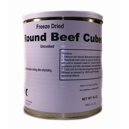 Military Surplus Freeze Dried Top Round Beef Cubes Single (Best Way To Freeze Ground Beef)
