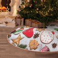 thumbnail image 4 of Salouo Christmas Gingerbread Cookies Christmas Tree Skirt 30" Farmhouse Christmas Decorations Snowman Xmas Tree Skirt Tree Mat for Holiday Party Decor, 4 of 8