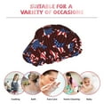 thumbnail image 7 of Sigee American Stars1 for Women's Shower Cap Reusable Waterproof Hair Cap Large Shower Cap for Women Men, 7 of 7