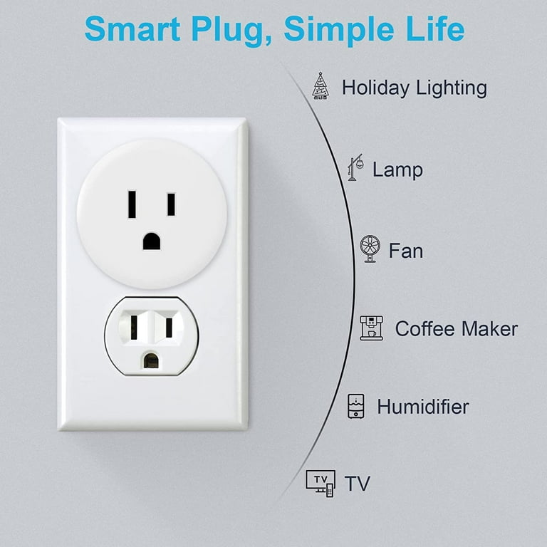 EIGHTREE Smart Plug, Alexa Smart Plugs That Work with Alexa and Google  Home, Compatible with SmartThings, Smart Outlet with WiFi Remote Control  and