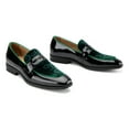 thumbnail image 3 of Mens Velvet Loafers Dress Shoes Loafers for Men Tuxedo Suit Shoes, Green/31, 12 US, 3 of 5