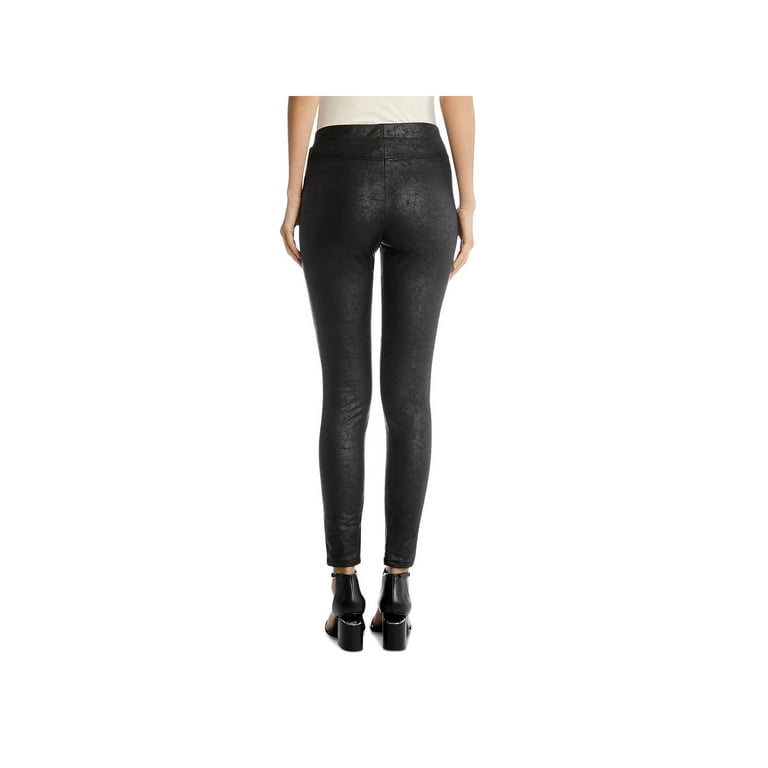 Karen Kane Womens Faux Leather Casual Leggings Black Large