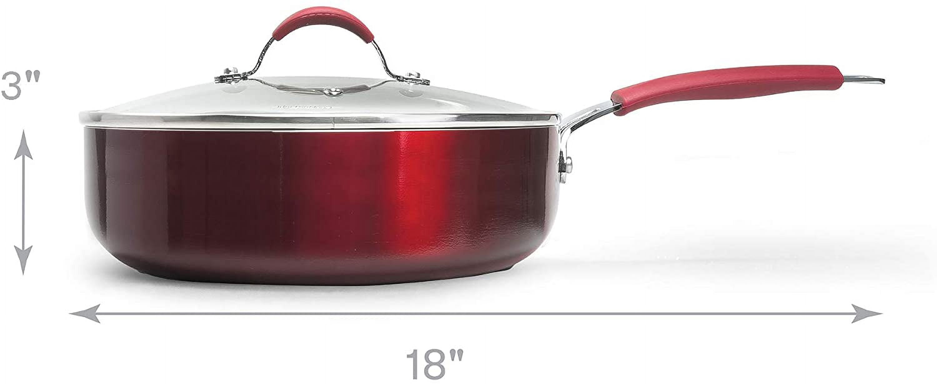 Cooking Light Allure 4.5 Quart Non-Stick Ceramic Sauté Pan with