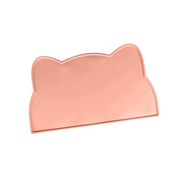 Alfombrilla de alimentación para mascotas, alfombrilla para comida para perros y gatos, impermeable, lavable, plegable, bandeja para platos para mascotas Rosa