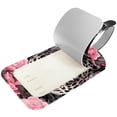 thumbnail image 2 of Square 2Pack PU Leather Rose and Leopard Cruise Luggage Tag with Privacy Cover and Name ID Tag for Travel Handbags Backpacks Luggage Tags, 2 of 6