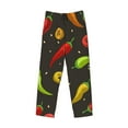 thumbnail image 4 of Sigee Chili2 Print Men's Pajama Pants - Soft Lounge Sleep Bottoms with Elastic Waistband and Pockets-XX-Large, 4 of 9