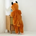 thumbnail image 5 of Penkiiy Toddler Baby Boy Girl Cartoon Animal Fuzzy Warm Hoodie Romper Fall Winter Clothes 12 Months Orange, 5 of 8