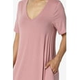 thumbnail image 5 of TheMogan Women's PLUS Soft Jersey Oversized V-Neck Short Sleeve Maxi Dress W Pocket, 5 of 6