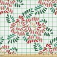 thumbnail image 2 of Ambesonne Floral Fabric by the Yard Upholstery, Pastel Spring Peonies Art, 1 Yard, Coral Teal, 2 of 5