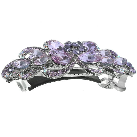 Large Banana Hair Clips for Women Rhinestone Bride