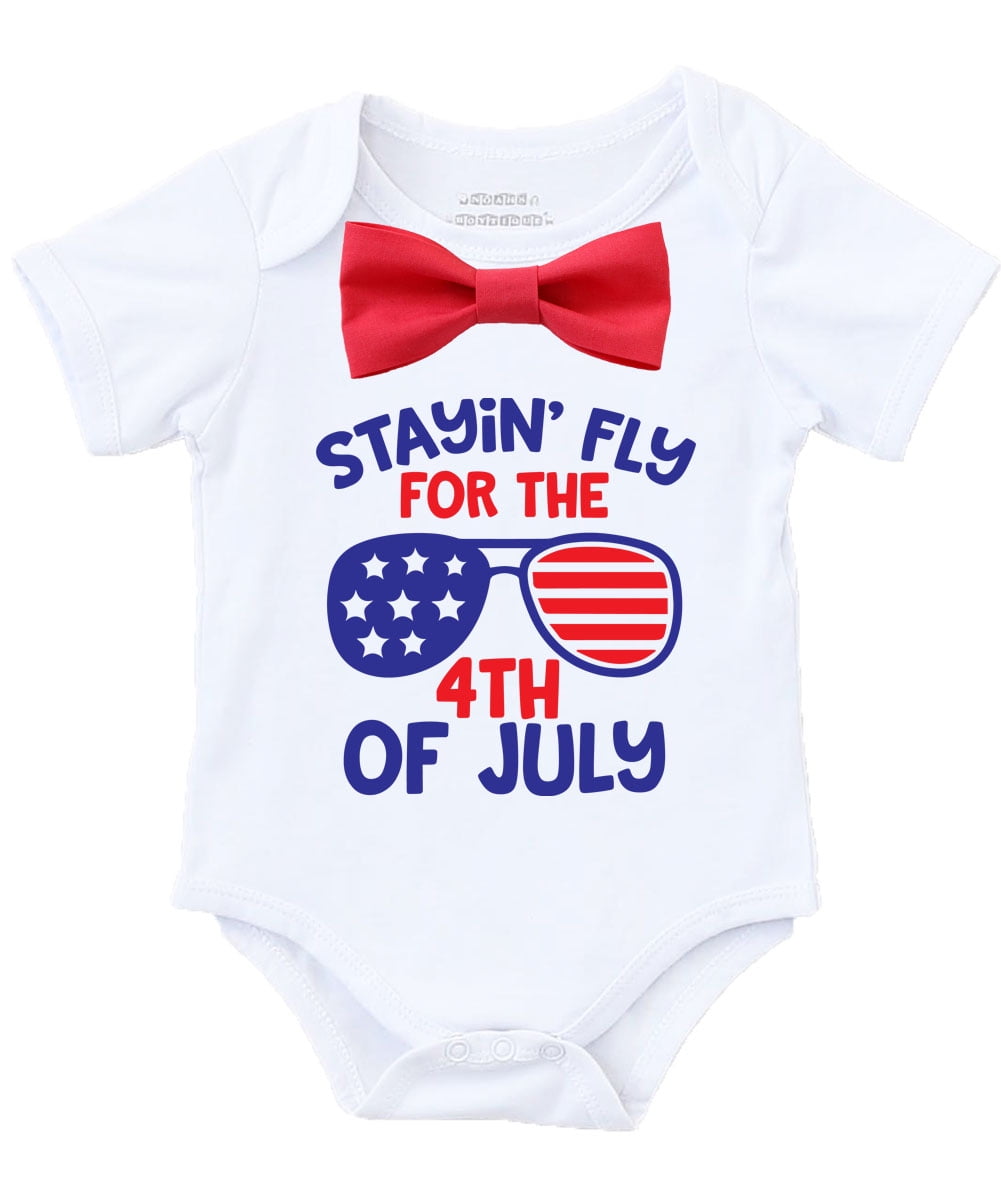 Baby Boy Fourth of July Outfit with Red 