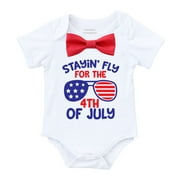 Baby Boy Fourth of July Outfit with Red Bow Stayin Fly Shirt 1st 4th Noah's Boytique Noah's Boytique 12-18 months