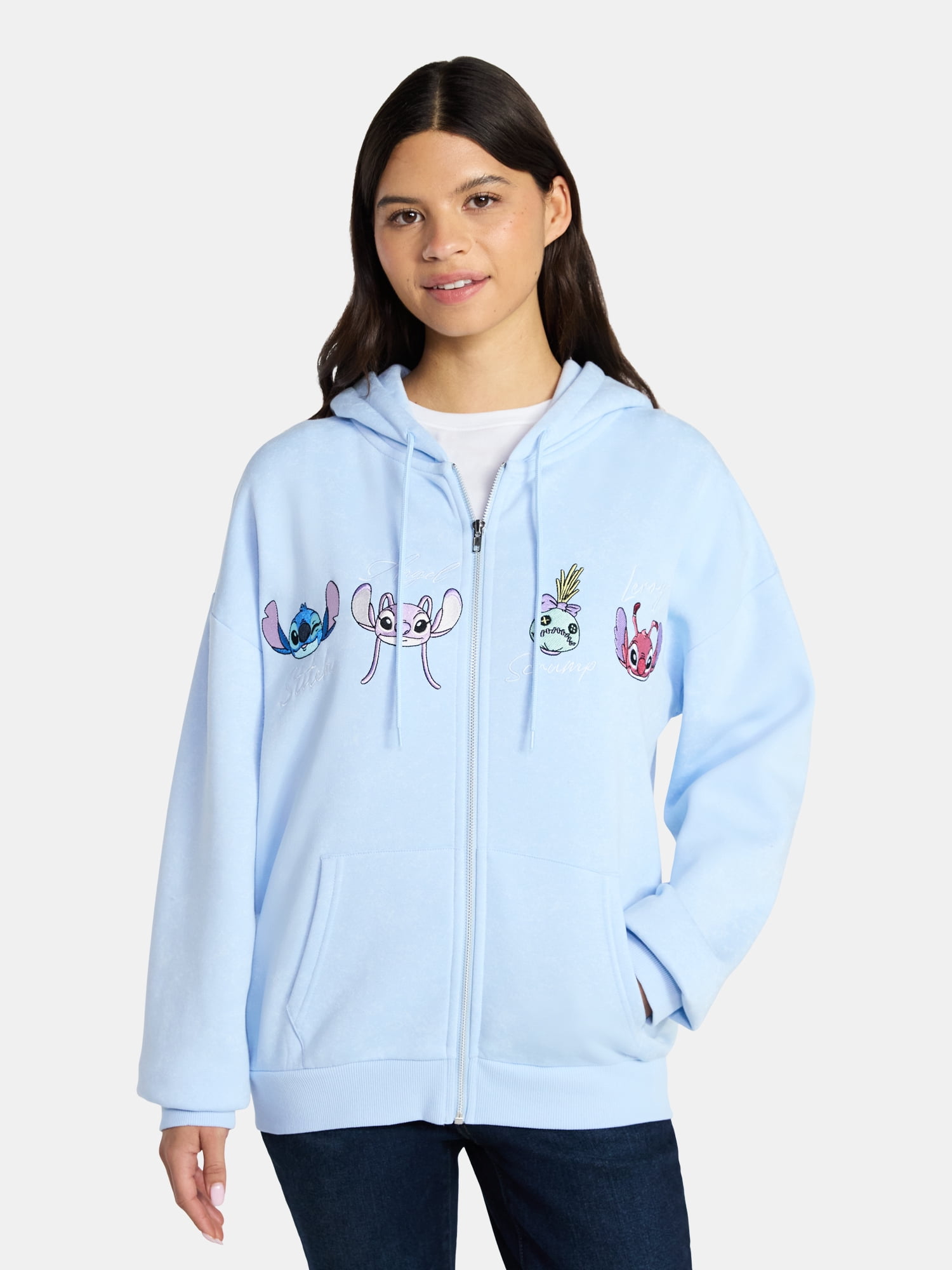 Stitch Womens AOP Zip Hoodie, Sizes 1X-4X