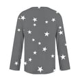 thumbnail image 5 of Craaazy Shirts for Women V Neck 3/4 Sleeve Button Blouses Fashion Print Lapel Womens Shirts Gifts for Women, 5 of 5