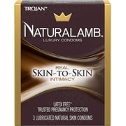Trojan NaturaLamb Latex Free Luxury Condoms, 3 Count (Pack of 1)
