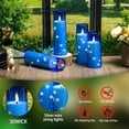 thumbnail image 4 of Flameless Candles,with Embedded Star String, Battery Operated Candles Flickering LED Pillar Candles with Remote Control and Timer, Home Decoration Add a Warm and Romantic Atmosphere，Set of 7 (Blue), 4 of 6