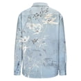 thumbnail image 5 of Plus Size Women's Long Sleeve Button Down Shirt with V-Neck and Loose Fit for Casual Comfort, 5 of 6