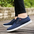 thumbnail image 2 of zuwimk Men's Fashion Sneakers,Men's Pure Casual Low Top Lace Up Skate Shoe Sneaker Blue, 2 of 5