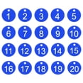 thumbnail image 3 of 20PCS Number Tags 1-20, Number Key Tags Plastic Numbered Tags Key Tags Keychain with Key Rings for Organizer Field Sales Hangers Clothes Labels ID Tag, Blue, 3 of 6