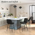 thumbnail image 3 of Dycanpo 24”H Bar Stools Set of 3, Double-Layer Upholstered, for Home Kitchen, Black, 3 of 7