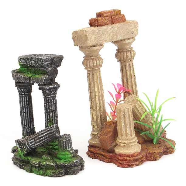 Ancient Roman Ruins Ornament For Aquarium Fish Tank Decoration Terrarium Walmart Com Walmart Com