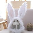 thumbnail image 1 of ziyahi Rabbit Ears Hat Caps Headgear with Earflaps for Cosplay Costume White, 1 of 8