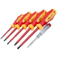 thumbnail image 2 of 6pcs VDE Power Insulated 1000V Flat Phillips Handle Screwdrivers Set, 2 of 6