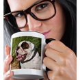thumbnail image 2 of 3drose, a Portrait of an English Bulldog - Us05 Zmu0087 - Zandria Muench Beraldo, 11oz Two-tone Black Mug, 2 of 6