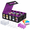 Black, Purple (5 Row), variant on 5-row Mtg 4200+ Trading Card Storbox With Display Windows (red)