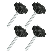 Uxcell 4Pack M6 x 50mm Star Knobs Plastic Hex Shaped Hand Clamping Knob Screw