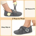 thumbnail image 3 of Joinfre Slippers for Women Comfy House Bedroom Corduroy Cross Bow Slide Slipper with Adjustable, 3 of 7