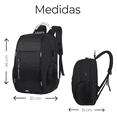 thumbnail image 3 of "Mochila Escolar Antirrobo De Gran Capacidad Con Cargador Usb 30l Belug, Negra ", 3 of 5