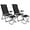 Black, variant on Gymax 4PCS Folding Patio Recliner Chair & Ottoman Set w/ Adjustable Backrest Grey
