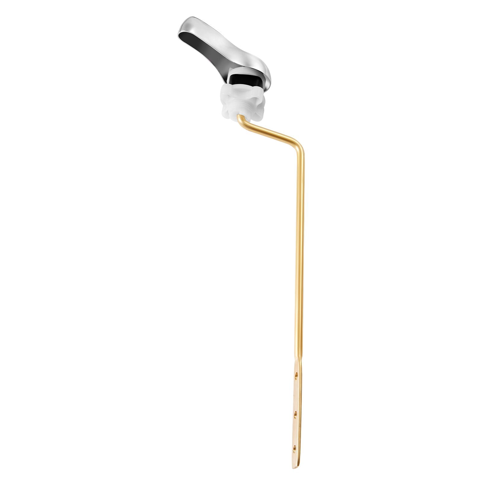Universal Toilet Flush Handle Chrome Plated Metal, Rust Resistant Toilet Lever Replacement, Easy Install Metal Handle Repair Kit for Standard Toilets