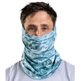 thumbnail image 2 of Aqua Design Neck Gaiter Face Mask Cover For Men: Adjustable Drawstring Size Fits Most: Reusable Bandana Scarf: Microfleece UPF 50+ UV Sun Dust Wind Protection: Aqua Sky, 2 of 6